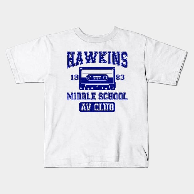 Hawkins AV Club Kids T-Shirt by fathiali